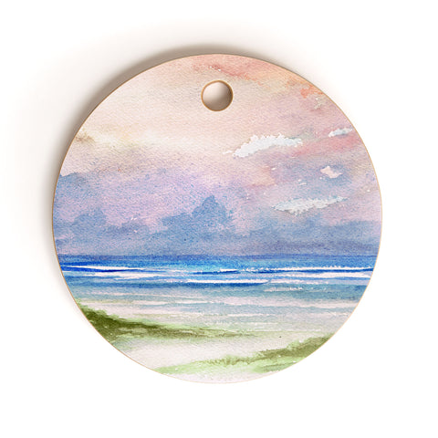 Rosie Brown Seashore Sunset Cutting Board Round