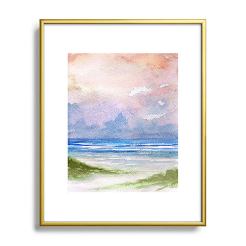 Rosie Brown Seashore Sunset Metal Framed Art Print