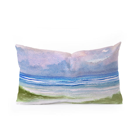 Rosie Brown Seashore Sunset Oblong Throw Pillow