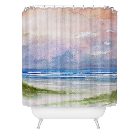 Rosie Brown Seashore Sunset Shower Curtain