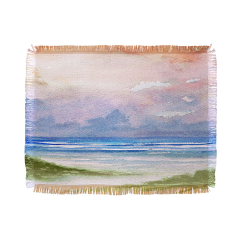 Rosie Brown Seashore Sunset Throw Blanket