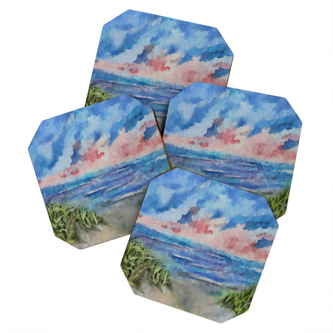 Rosie Brown Sensual Sunset Batik Coaster Set