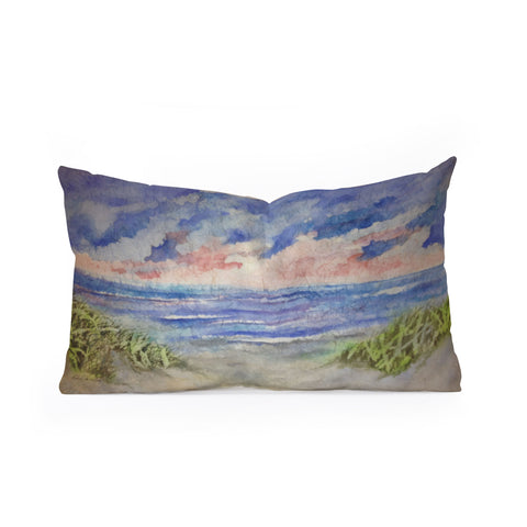 Rosie Brown Sensual Sunset Batik Oblong Throw Pillow