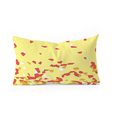 Rosie Brown Shredded Pieces Oblong Throw Pillow
