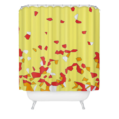 Rosie Brown Shredded Pieces Shower Curtain