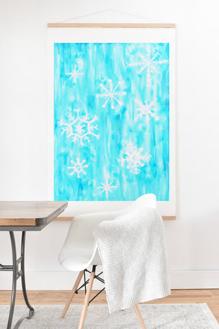 Rosie Brown Snowing Art Print And Hanger