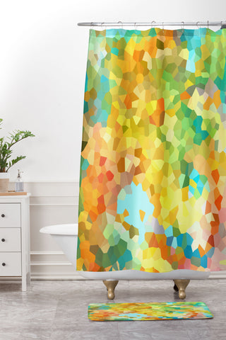 Rosie Brown Splattered Paint Shower Curtain And Mat