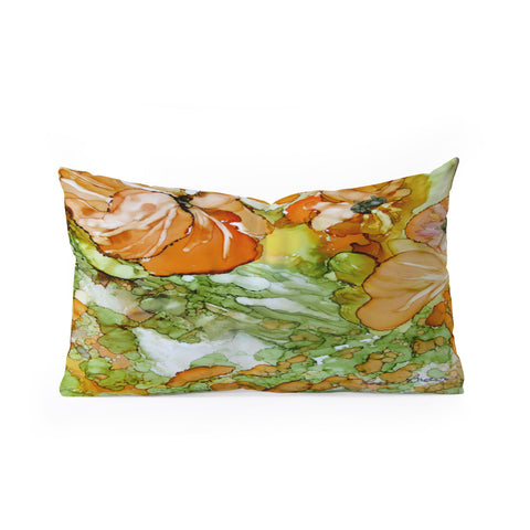 Rosie Brown Summer in Orange Oblong Throw Pillow