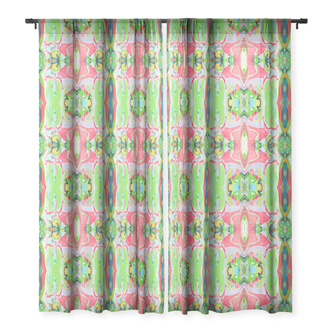Rosie Brown Summer Palette Sheer Window Curtain