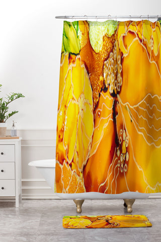 Rosie Brown Summer Sunflowers Shower Curtain And Mat