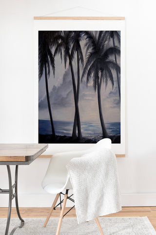 Rosie Brown Sunset Palms Art Print And Hanger