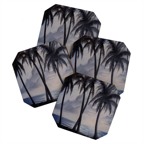 Rosie Brown Sunset Palms Coaster Set