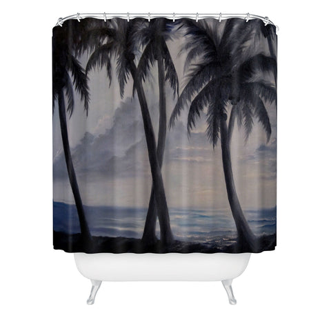 Rosie Brown Sunset Palms Shower Curtain