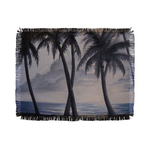 Rosie Brown Sunset Palms Throw Blanket