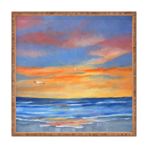 Rosie Brown Sunset Reflections Square Tray