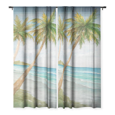 Rosie Brown Swaying Palms Sheer Non Repeat