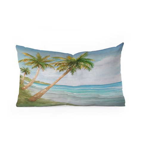 Rosie Brown Swaying Palms Oblong Throw Pillow