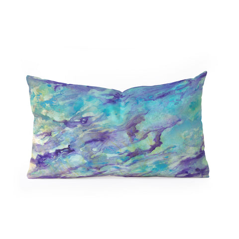 Rosie Brown Tempting Turquoise Oblong Throw Pillow