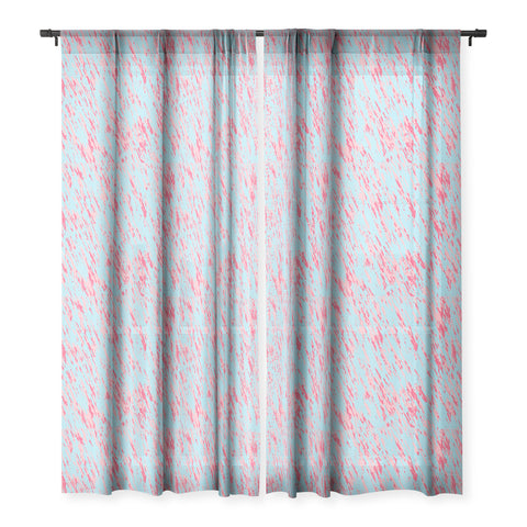 Rosie Brown Tickled Pink Sheer Window Curtain