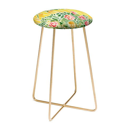 Rosie Brown Tiffany Inspired Counter Stool