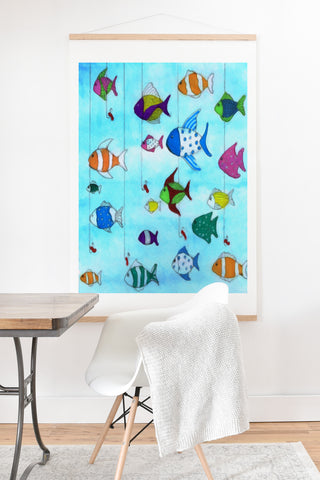 Rosie Brown Tropical Fishing Art Print And Hanger