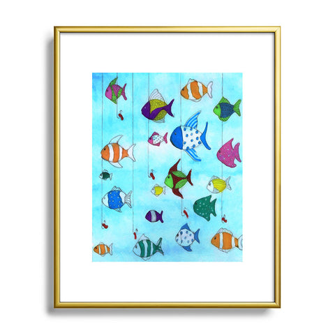 Rosie Brown Tropical Fishing Metal Framed Art Print