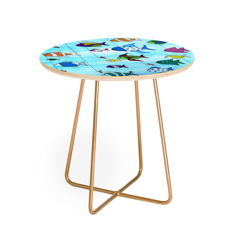 Rosie Brown Tropical Fishing Round Side Table