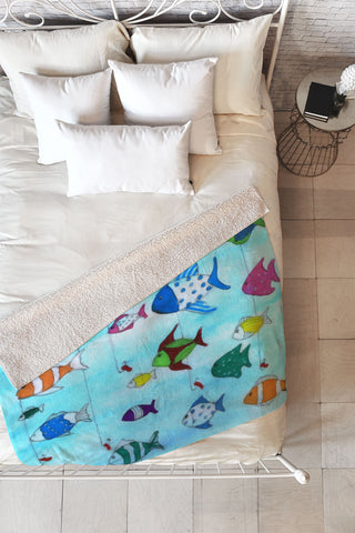 Rosie Brown Tropical Fishing Fleece Throw Blanket