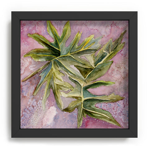 Rosie Brown Tropical Foliage Recessed Framing Square