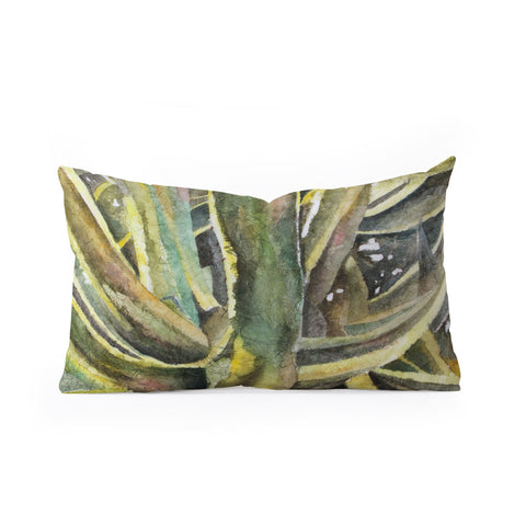 Rosie Brown Tropical Greens Oblong Throw Pillow