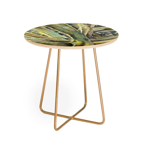 Rosie Brown Tropical Greens Round Side Table