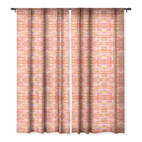Rosie Brown Warm Tropics Sheer Window Curtain