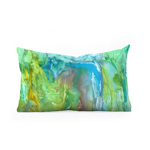 Rosie Brown Watercolor Cascade Oblong Throw Pillow