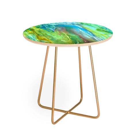 Rosie Brown Watercolor Cascade Round Side Table