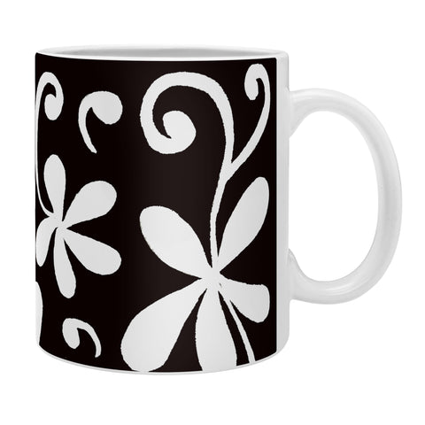 Rosie Brown White on Black Coffee Mug