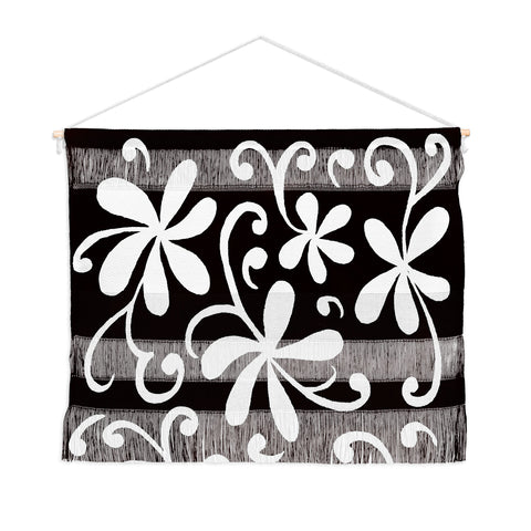 Rosie Brown White on Black Wall Hanging Landscape