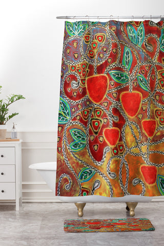 Ruby Door Eves Apples Shower Curtain And Mat