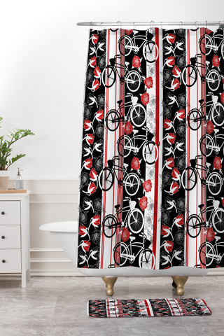 Ruby Door Filling My Flower Basket Shower Curtain And Mat