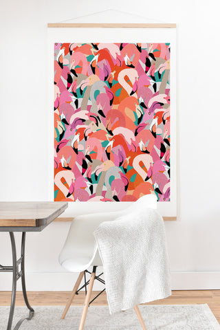 Ruby Door Flamingo Flock Art Print And Hanger
