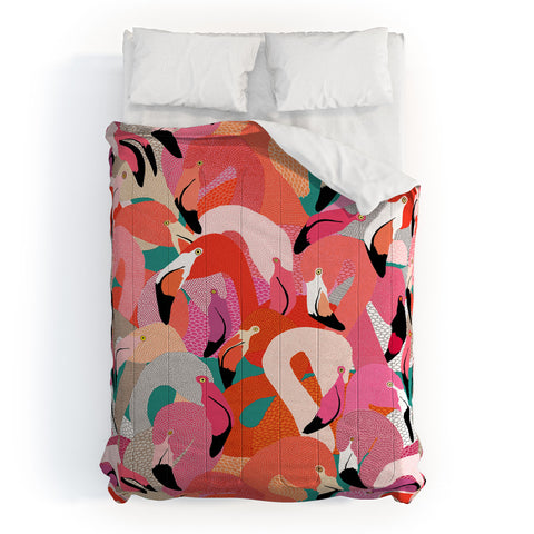Ruby Door Flamingo Flock Comforter