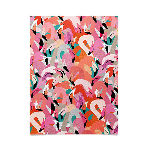 Ruby Door Flamingo Flock Poster