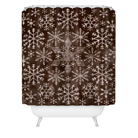 Ruby Door Frosty Chocolate Shower Curtain