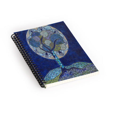 Ruby Door Moon In Bloom Spiral Notebook