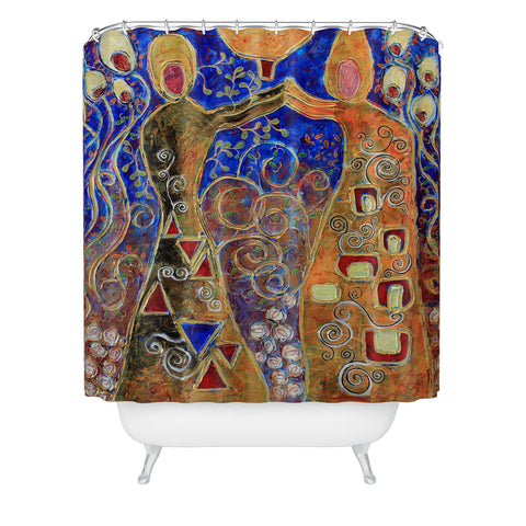 Ruby Door Pearl Divers Shower Curtain