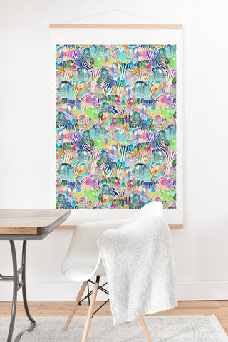 Ruby Door Rainbow Zebras Art Print And Hanger