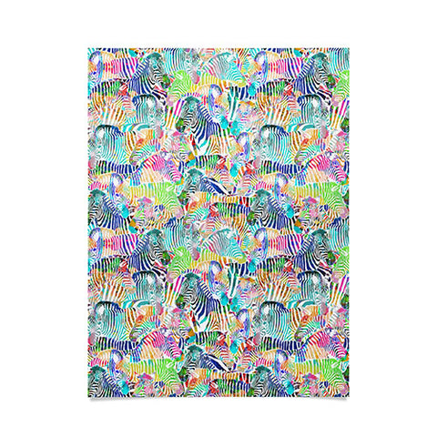 Ruby Door Rainbow Zebras Poster