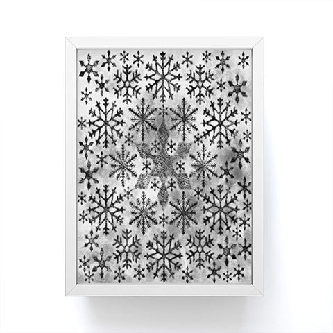 Ruby Door Snow Leopard Snowflake Framed Mini Art Print