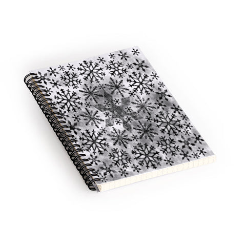 Ruby Door Snow Leopard Snowflake Spiral Notebook