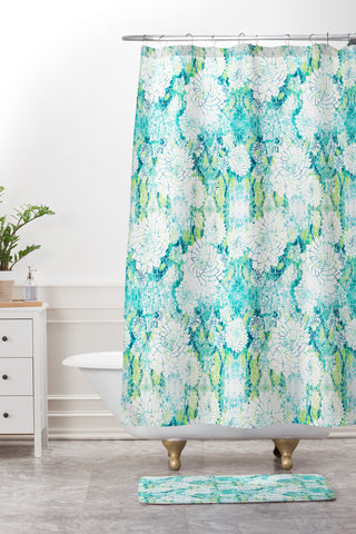 Ruby Door Summery Succulents Shower Curtain And Mat