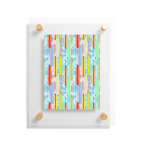 Ruby Door Surfer Stripe In Brights Floating Acrylic Print